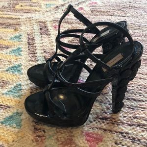 Burberry Platform Sandals with Studded Heel